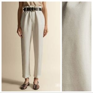 Massimo Dutti Ecru Trousers
